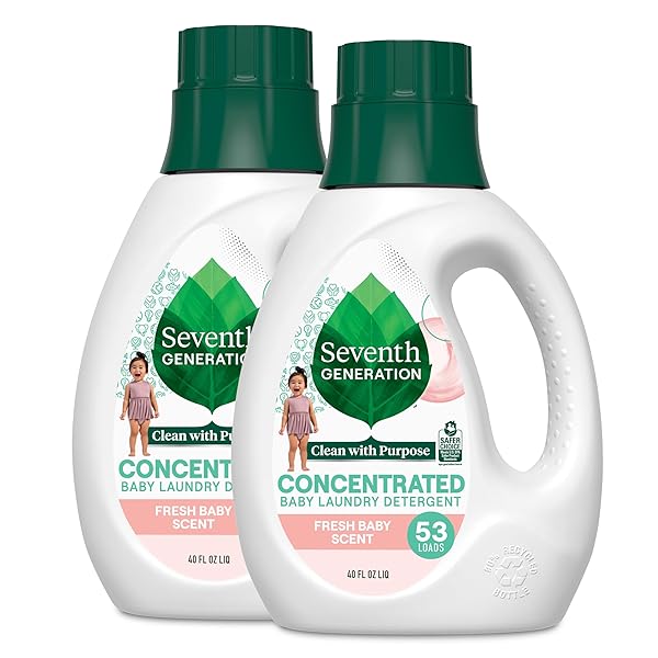 SEVENTH GENERATION CONCENTRATED BABY LAUNDRY DETERGENT, FRESH SCENT,...