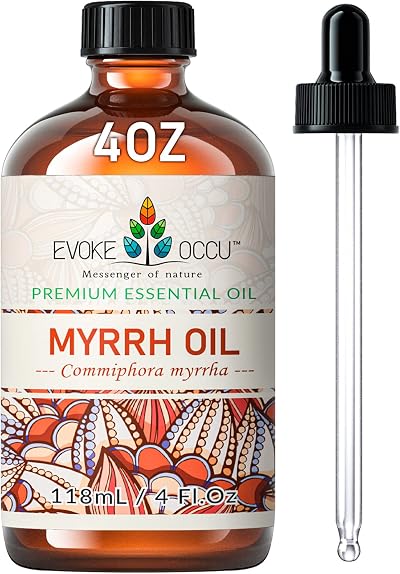 EVOKE OCCU Myrrh Essential Oil 4 FL Oz Undiluted for Diffusers Candles