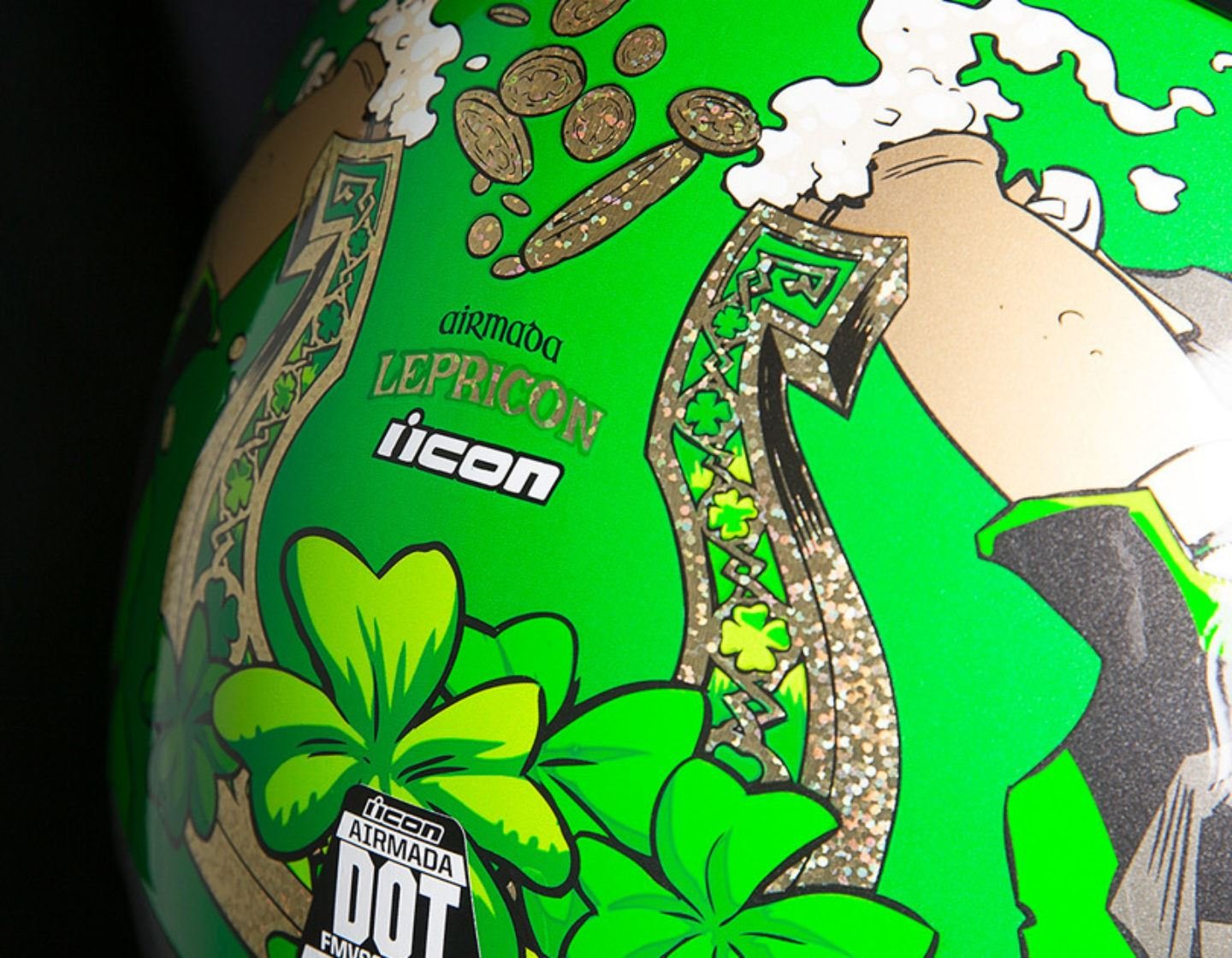 icon airmada leprechaun helmet Airflite GP23 Motorcycle - Injection Moulded Polycarbonate Shell Injection Moulded Polycarbonate Shell in 3 Sizes Quick Motorcycle Helmets Full Face Icon