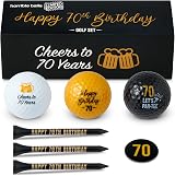 HORRIBLE BALLS 70th Birthday Golf Gift Set Novelty Balls Tees Marker
