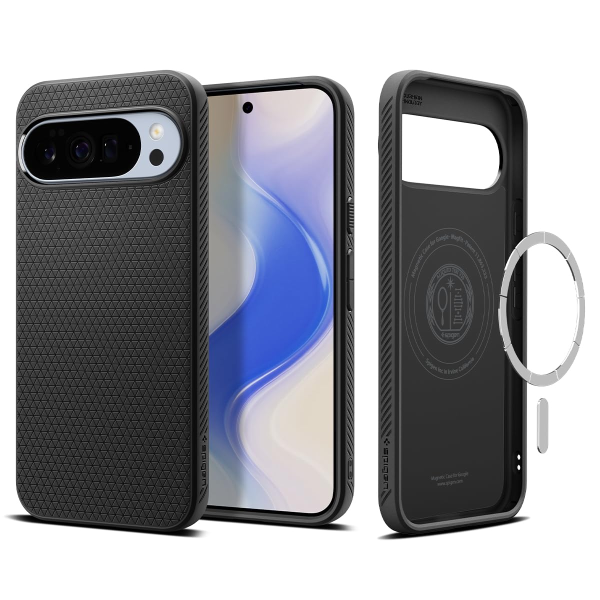 Spigen for Pixel 10 Pro XL Case, Liquid Air MagFit (2025) [Designed for Pixelsnap, Compatible with MagSafe Accessories] - Matte Black