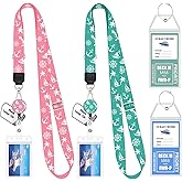 2 Pack Cruise Lanyard for Ship Cards with Phone Lanyard Retractable Cruise Lanyards Badge Reel Waterproof ID Badge Holder Luggage Tags Cruise Essentials Accessories