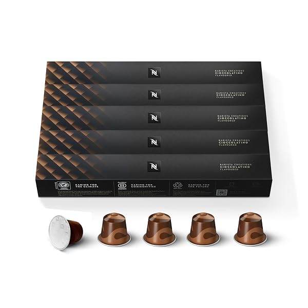 NESPRESSO CAPSULES ORIGINAL LINE, CIOCCOLATO, MEDIUM ROAST ESPRESSO COFFEE, 50 COUNT ESPRESSO COFFEE PODS