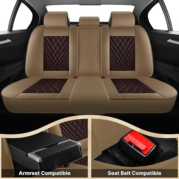AUTOSEATPROTECTOR LEATHER SEAT COVERS FIT FOR 2009-2025 F150 SEATS, 2011-2025 F250 F350 F450 SEATS, FULL COVERAGE PICKUP TRUCK SEAT COVER (FULL SET WITH PILLOW, BROWN COFFEE)