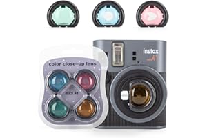 MUZIRI KINOKOO 4 Colors Lens Filters Compatible for Instax Mini 41 Instant Camera, Blue Green Pink Yellow Close-Up Lens Acces