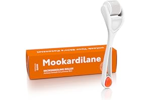 MK MOOKARDILANE Beauty Roller 1.00mm White 540 Stainless Steel Face MOOKARDILANE Body Beard Hair Home Use w/Storage Case
