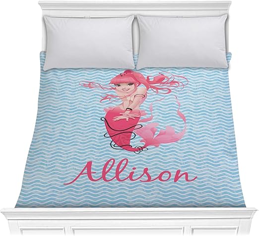 Amazon Com Rnk Shops Mermaid Comforter Full Queen Personalized