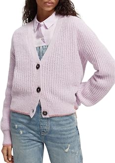 Soda Women's Fuzzy Knitted Cardigan 