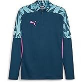 PUMA Men's individualFINAL 1/4 Zip Jacket, Ocean Tropic-Bright Aqua, Large