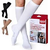 Cardinal Health T.E.D. White Knee-High Stocking, Medium Regular | Relieves Tired, Swollen Legs | Great for Travel, Work &amp; Recovery | Graduated Compression | Closed Toe | Latex-Free
