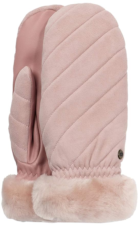 Buy UGG Womens Quilted Leather Mitten with Cuff, Pink Crystal, Size Small/Medium at Amazon.in