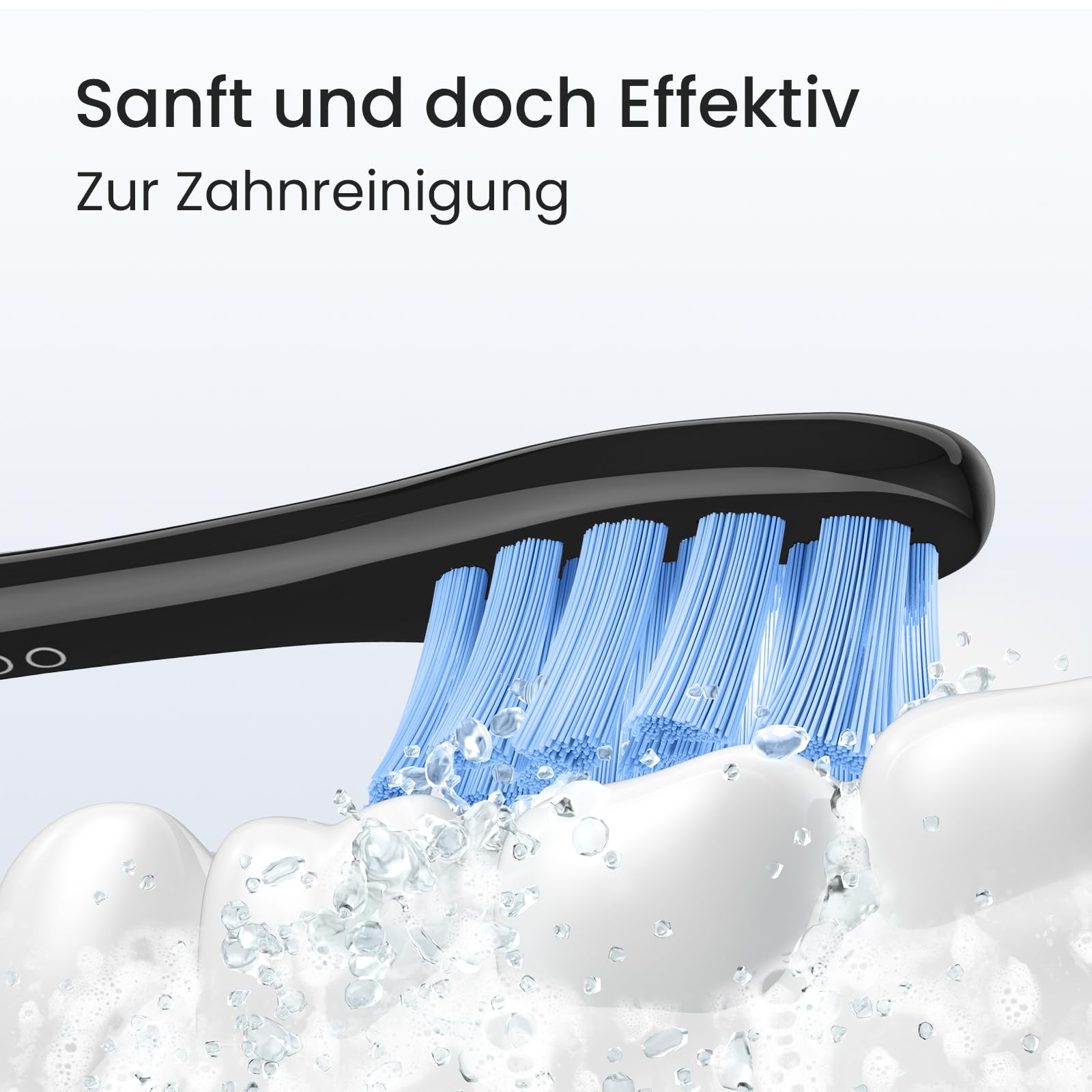 Oclean Elektrische Zahnbürste TravelGo Flow Gift Set, 180 Tage Akkulaufzeit Schallzahnbürste mit Reiseetui, 5 Modi Electric Toothbrush mit 6 Bürstenköpfen für Zahnreinigung, Zahnbürste mit USB, Blau 4
