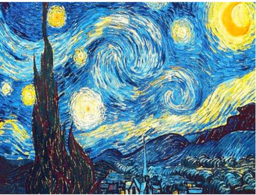 WPHRL Diamond Painting Kits 5D Van Gogh Starry Sky Round Drill Full Drill 5D DIY Diamond Painting Cross Stitch For Home…