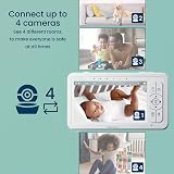 Babysense 5” HD Non-WiFi Split-Screen Baby Monitor 2 Cameras 720p view 8