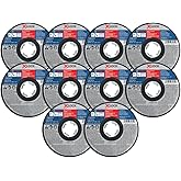 BOSCH TCWX1S450P10 4-1/2 in. X-Lock® Metal/Stainless Steel Cutting Wheels - 10 Pack, 60 Grit, Type 1/41