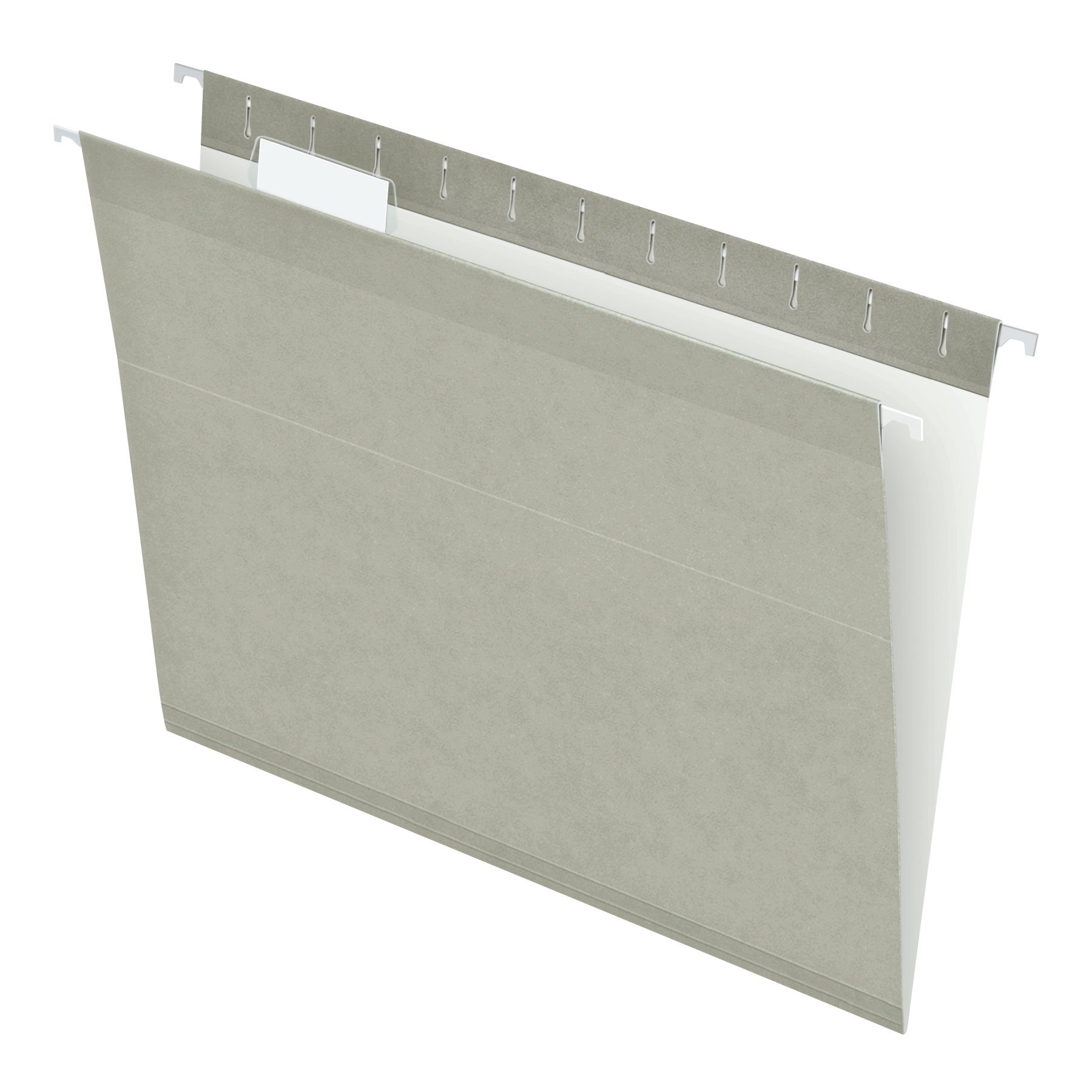 Pendaflex Reinforced Hanging File Folders, Letter Size, Gray, 1/5 Cut, 25/BX (4152 1/5 GRA)
