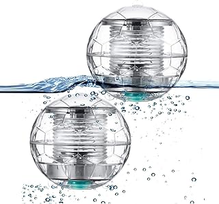 Herefun 2 Stück Solar Schwimmende Pool Licht, Poolbeleuchtung Wasser Schwimmende Lampen Solar Schwimmkugel Wasserlicht Teichbeleuchtung Farbwechse für Garten Baum Teich Swimming Pool