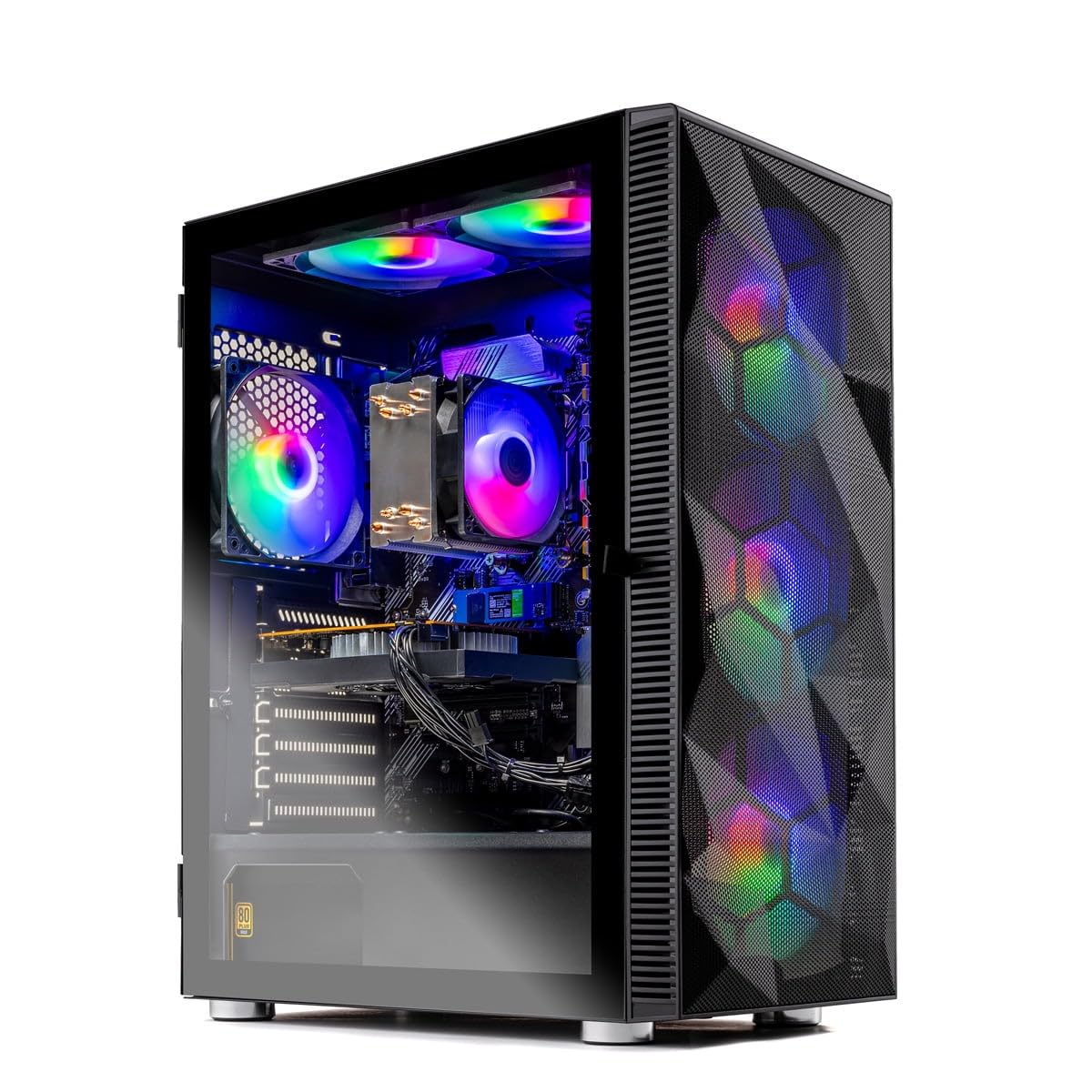 Skytech Gaming Storm Gaming PC, AMD Ryzen 5 5500 3.6GHz, NVIDIA RTX 5050 8GB, 1TB NVMe SSD, 32GB DDR4 RAM 3200, 650W Gold PSU, Wi-Fi, Win 11, Desktop Image
