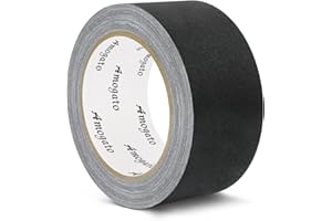 Amogato Gaffer Tape - 2 Inch x 30 Yard, Gaffers Tape Black, Waterproof, No Residue, Non-Reflective, Heavy Duty Gaff Tape for 