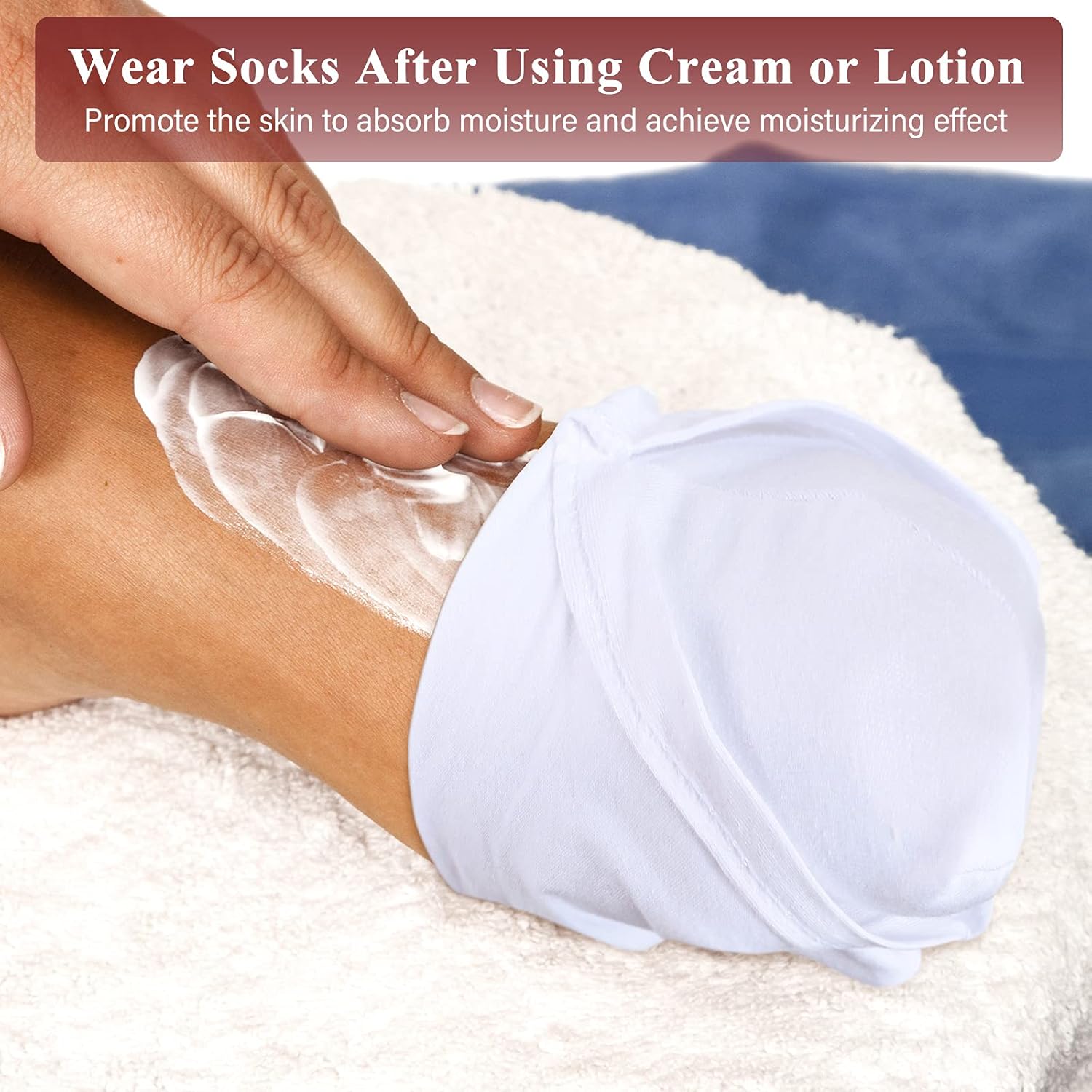 5 Pairs Moisturizing Socks Overnight Spa Socks for Dry Feet, Moisture Enhancing Socks, Cosmetic Moisturizing Socks for Women and Men, White : Beauty
