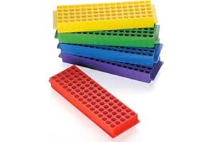 CRYOKING 1PCS Biologix Microcentrifuge Tube Rack, Onde Side 80-Well Centrifugal Pipe Holder for 1.5ml-2ml Vials, 80 Holes Tube Racks (Random Color)