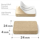 X-Protector 48 Pcs Chair Pads 25mm Felt Floor Protectors Beige view 5