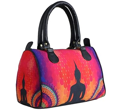 Bangprice Canvas digital printed multipurpose Speedy 9869 designer stylish duffle tote and handbag for Girls/Women