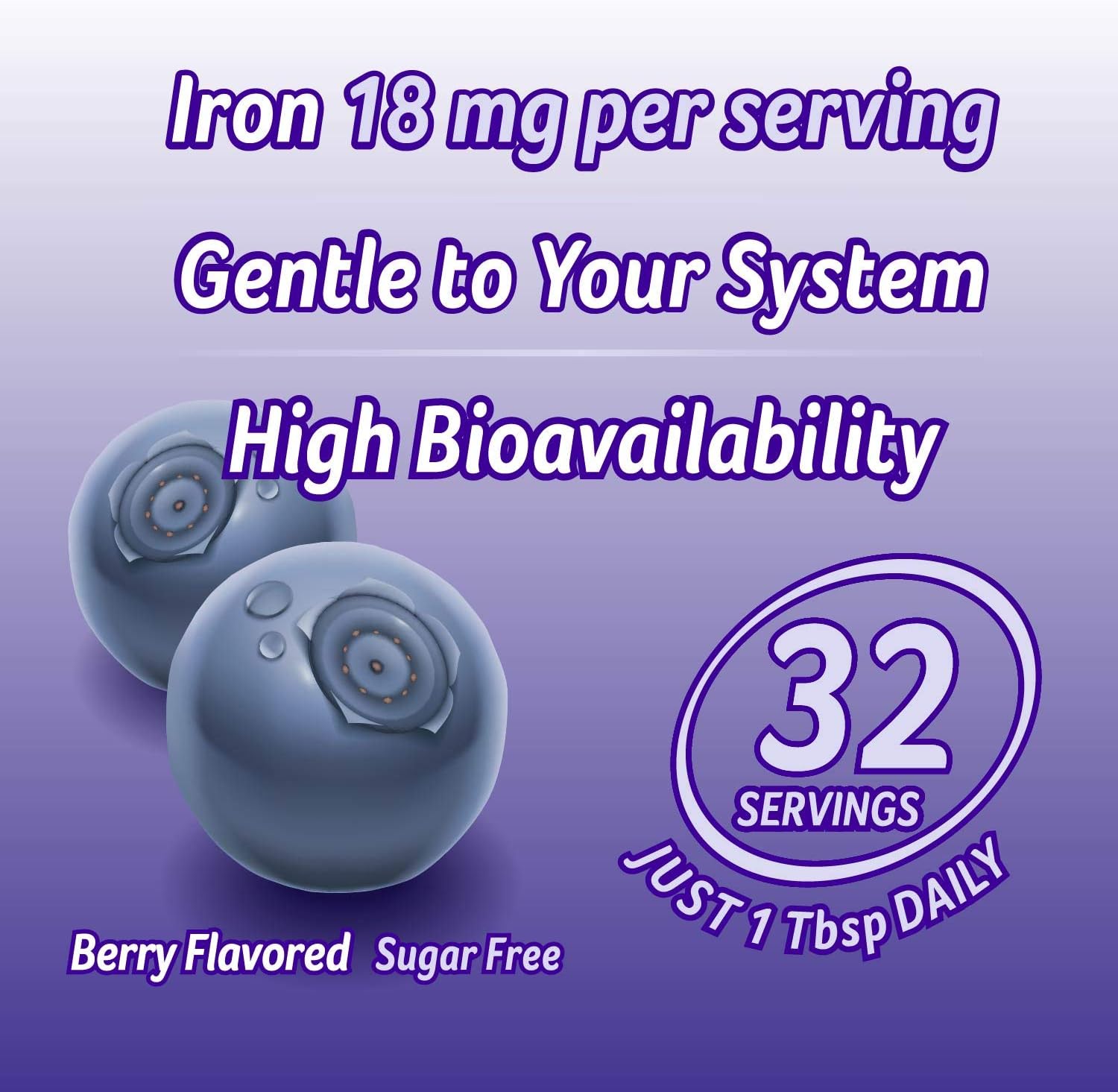 Nature's Way Liquid Mineral Supplement, Iron, Natural Berry, 16 Ounce: Health & Personal Care
