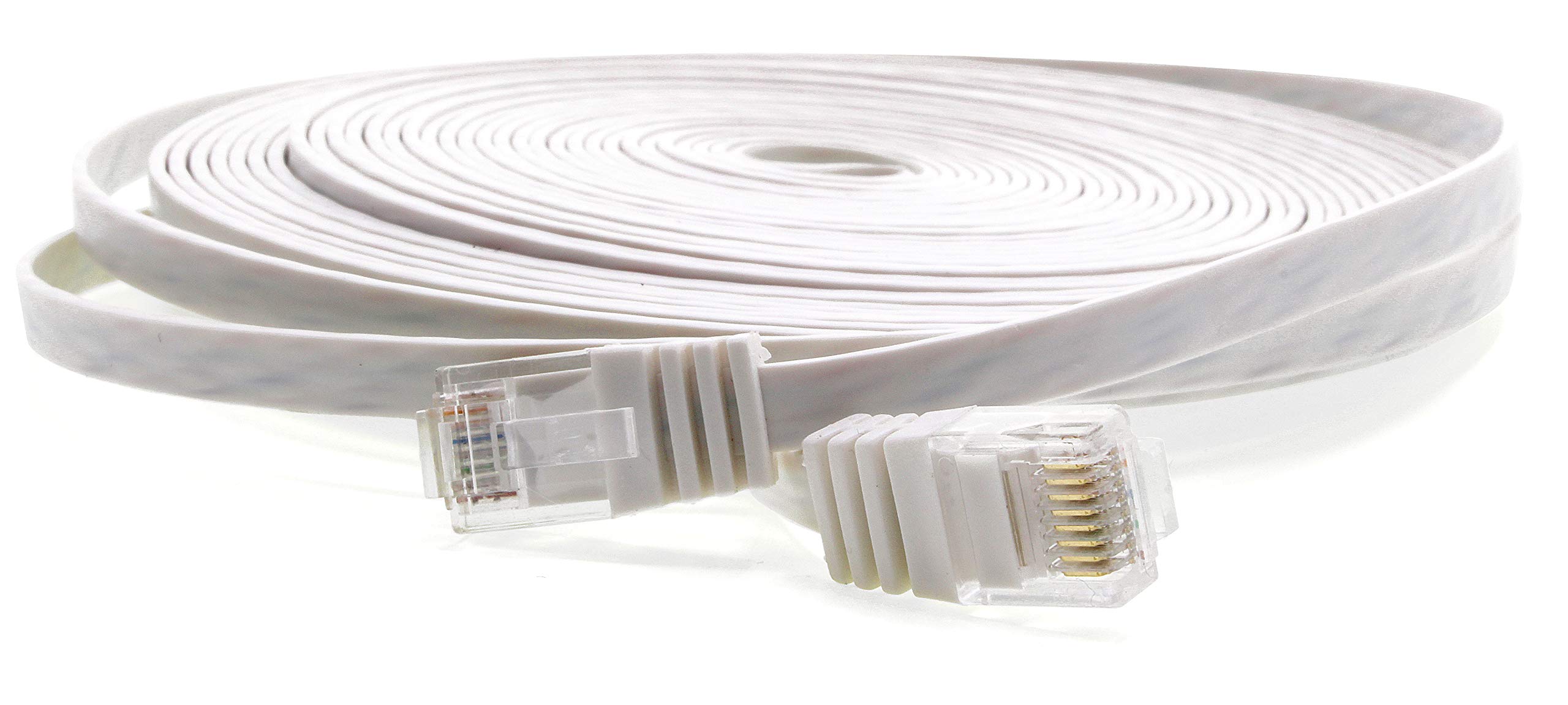 1aTTack Cat5e 2X RJ45 plug flat network patch cable 30m