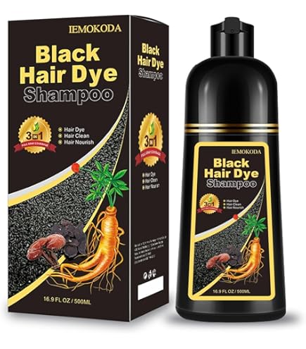 Amazon.com : Natural Black Hair Dye Shampoo 3 in 1, Hair Instant