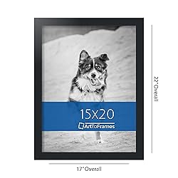 ArtToFrames 15x20 Inch Black Picture Frame, This