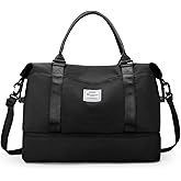 Travel Duffel Bag with Shoes Compartment, Overnight Weekender Bags for Women,Carry on Personal Item Bag,Medium Size