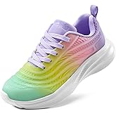 DREAM PAIRS Girls Boys Shoes Kids Lace up Tennis Sparkle Glitter Athletic Running Sneakers