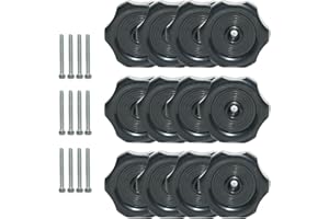 BEIENZ 12-Pack 20345 RV Camper Window Crank Handle Turn Latch Vent Knobs with Screws, Durable Knob Compatible with Most RV, Camper, Trailer Windows, Fits Window Crank Handle and RV Window Knob Replacement