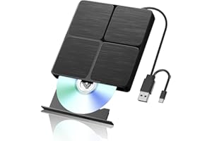 Alphami External Blu ray Drive, USB 3.0 & Type C Bluray Burner, External Blueray/DVD Drive for PC, Compatible with Windows XP