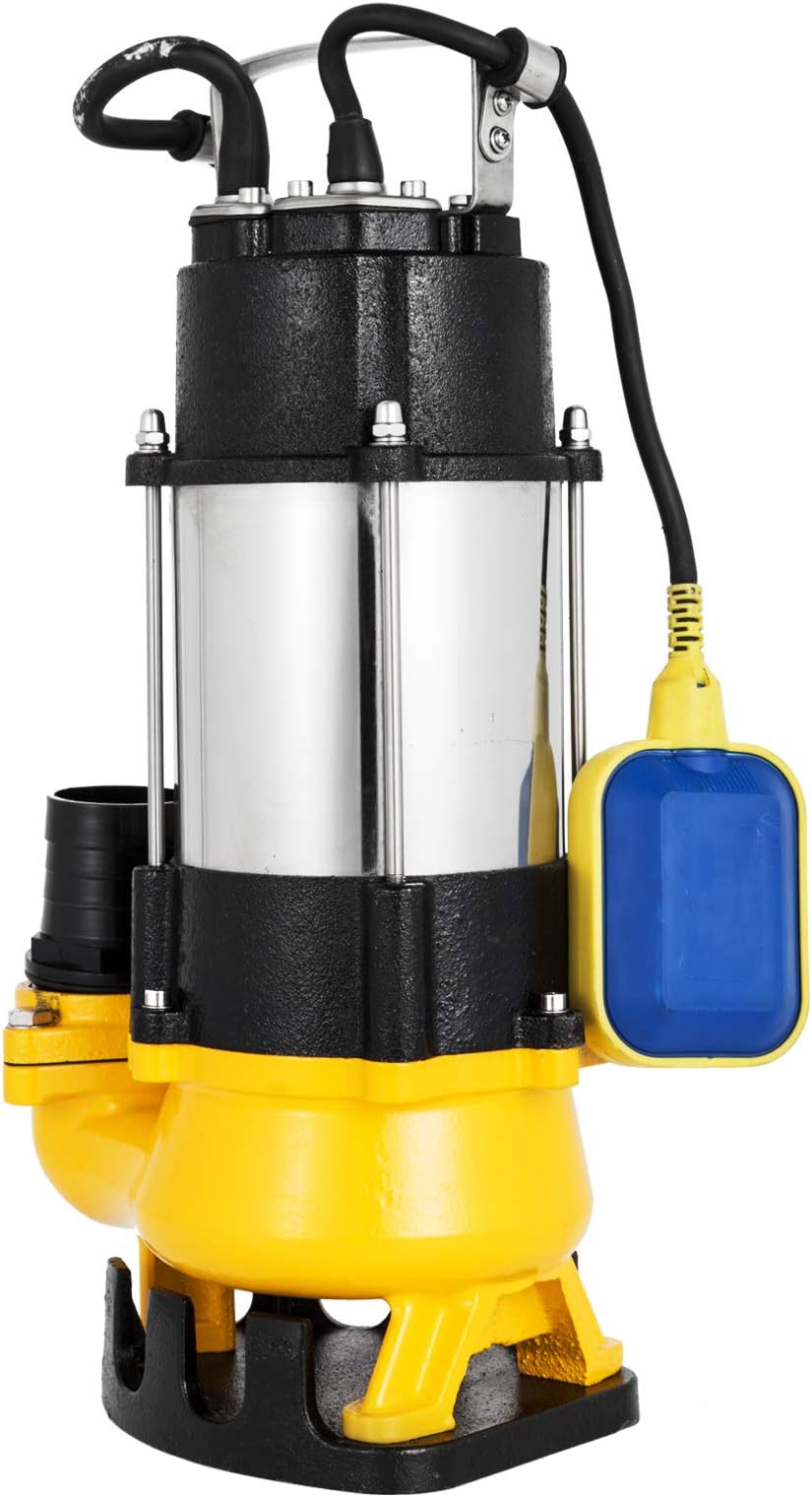 KITGARN Submersible Water Pump 550W Submersible Sewage Pump Stainless Steel Electric Pump for Dirty Soiled Dirty Water Drain Septic Sump Pump with Floating Switch (550W)