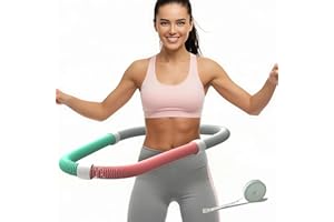 Weighted Soft Spring Hula Hoop for Adults – 3.3lb Foldable Fitness Hoop, Waist-Friendly Design, Portable Slimming Exercise Eq
