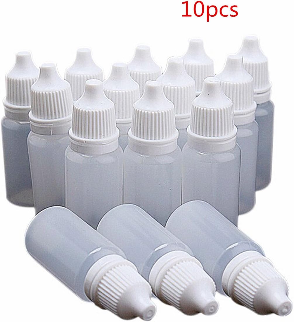 Weimay 10ml Empty Plastic Translucence Eye Drop Bottles Liquid Dropper,10pcs