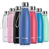 Koodee 17 oz stainless steel double wall vacuum insulated sports water bottle, PBA free (17 OZ, Royal Blue)