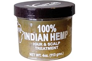 Kuza 100% Indian Hemp Hair & Scalp Treatment - Improves Dry Hair and Scalp Health - 4 oz