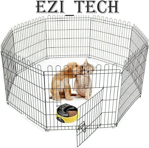 Walgreen® 91cm Pet Cage Metal Playpen 8 Panel Dog Cat Rabbit Play Pen