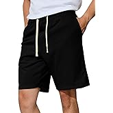 Men's Casual Shorts 7" Cotton Athletic Running Shorts Elastic Waist Drawstring Workout Sweat Shorts
