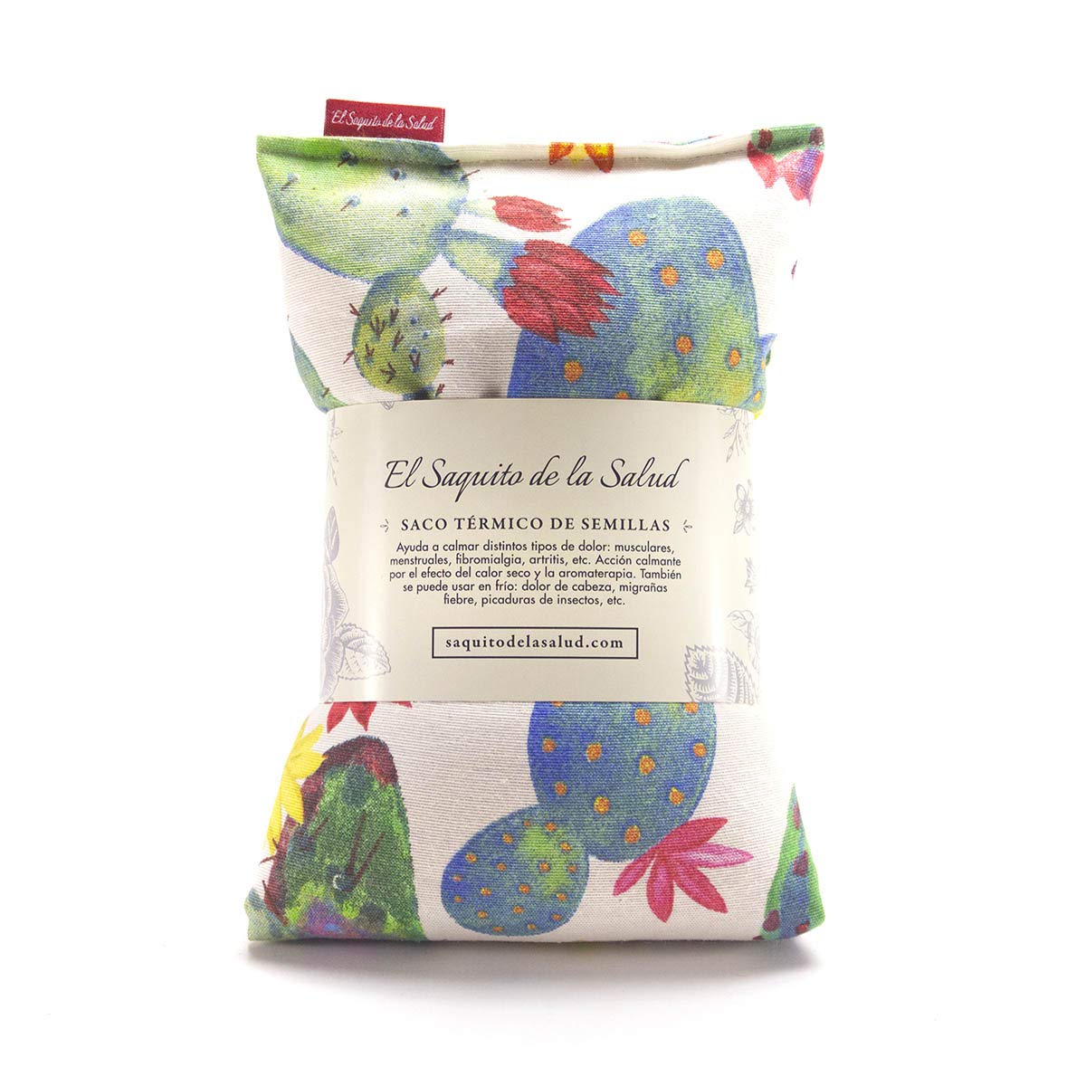Saquito Térmico de Semillas Microondas Cactus (Sin Aroma, L (28 x ...
