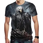 Girren Men's Eagle Graphic T-Shirts Casual Short Sleeve Fashion 3D Printed Tees