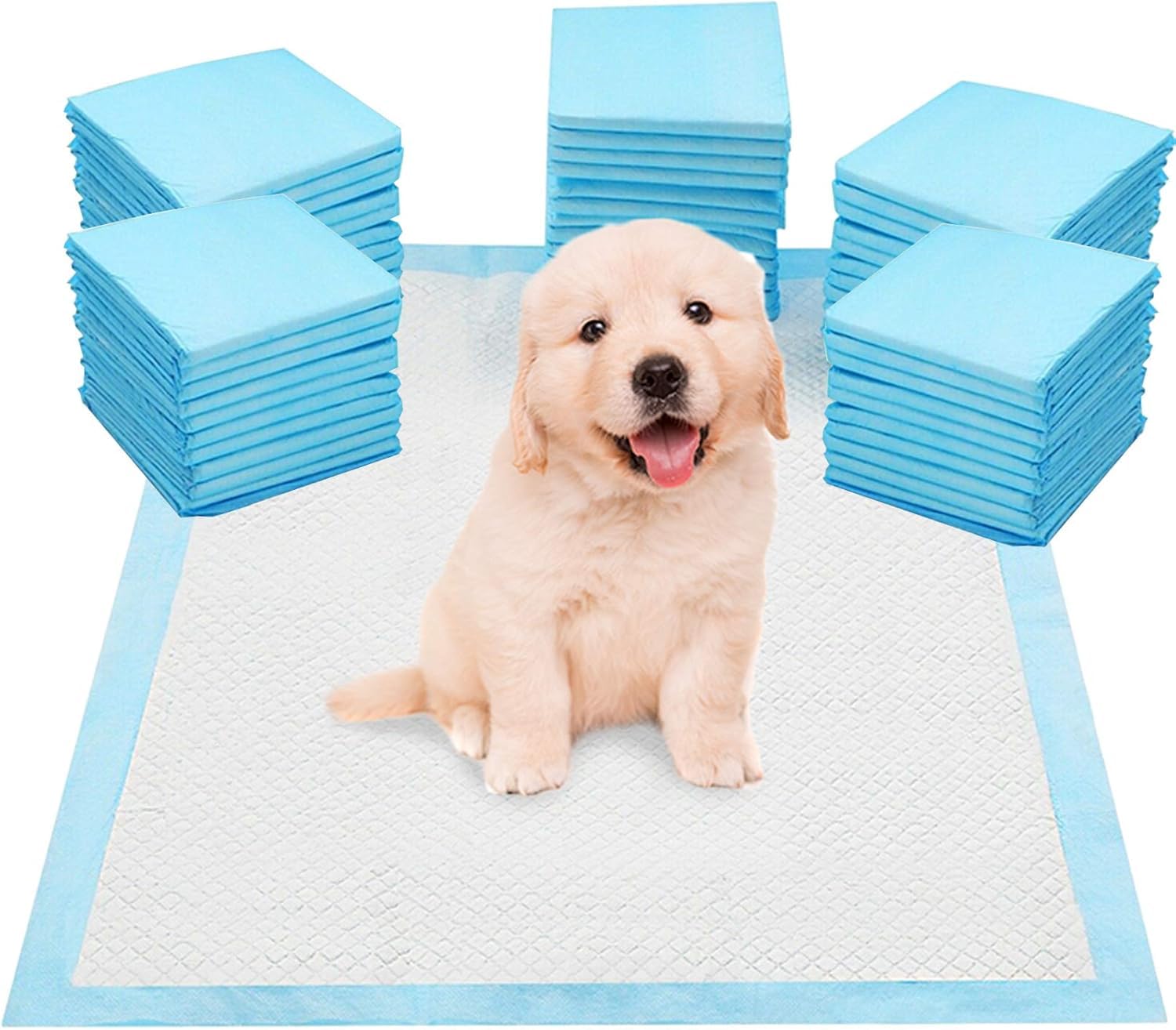 SA Products Puppy Pads 50 Pack, Super Absorbent Large Training Pads, Leak-Proof Heavy Duty Dog Pads, Puppy Training Pads (56 x 56cm)