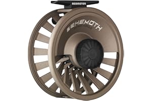 Redington Behemoth Fly Reel – Heavy-Duty Carbon Drag, Large Arbor, Die-Cast Frame & Deep V-Spool – Freshwater & Saltwater Fly Fishing Reel for Trout, Bass, Salmon & Big Game – 5/6 to 11/12 Weights
