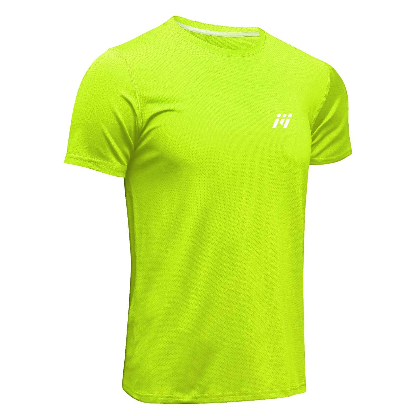 MEETWEE Men’s Sport T-Shirt, Breathable Cool Dry Mesh Base Layer Tops Short Sleeve Running Top Gym Shirt Green