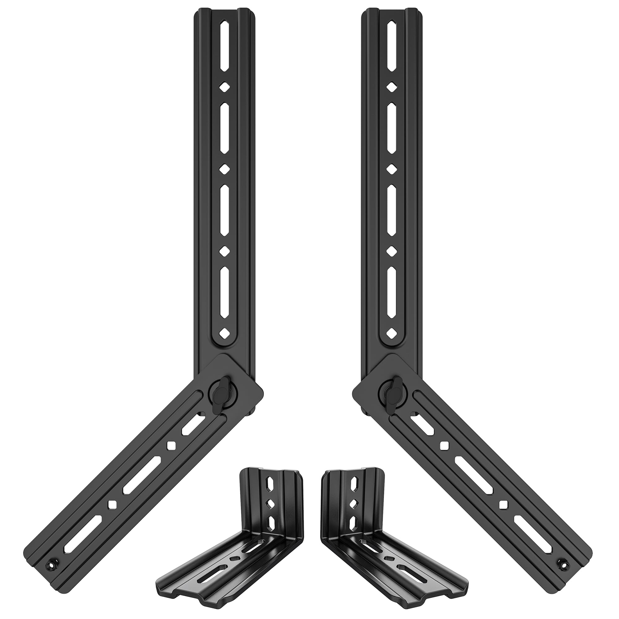 Photo 1 of USX MOUNT Soundbar Mount, Flexible Sound Bar TV Mount for Mounting Above or Under TV, Fits Most Sound Bars Up to 16 Lbs, Tool-Free Knob Adjustable, for 23-90" TVs with Detachable Extension Plates