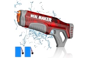 YTKIH Self-Filling Function Electric Water Gun IP67 Waterproof, Automatic Pulse Quickly Shooting Squirt Guns, Watergun Blaster for Pool/Beach Toys(Red)