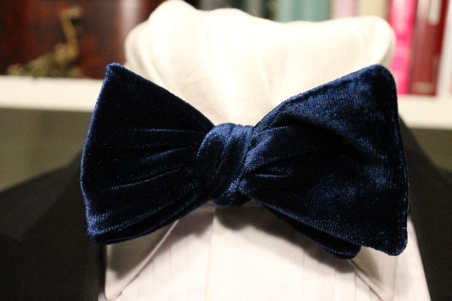 Navy Blue Velvet"Classico" Handmade Bow Tie